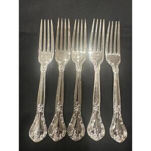 Godinger Grand Master Silverplate Salad Forks Set of 5 Replacement Flatware